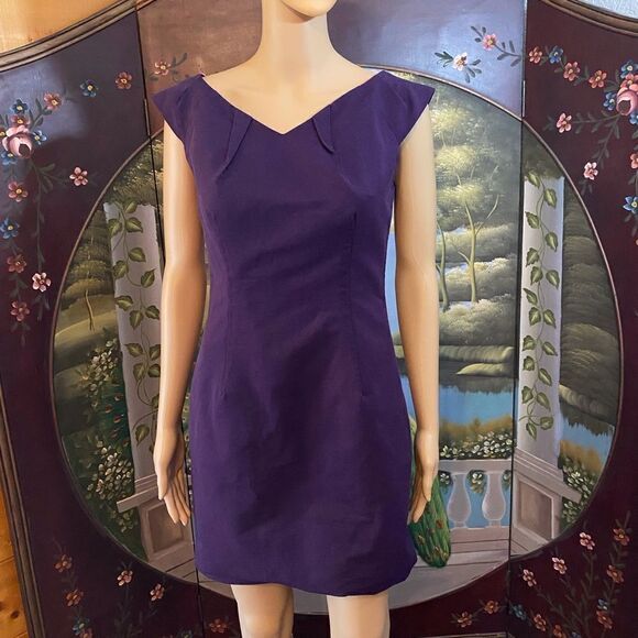 Purple Sheath Dress Size 6 - Picture 1 of 7